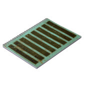 Hedendaagse Turquoise Rooster Notitieboek (Linkerzijde)