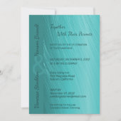Hedendaagse Turquoise Trouw Uitnodiging (Voorkant)
