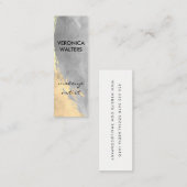 Hedendaagse twee tonen geborsteld mini visitekaartje (Voorkant / Achterkant)