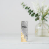 Hedendaagse twee tonen geborsteld mini visitekaartje (Staand voorkant)