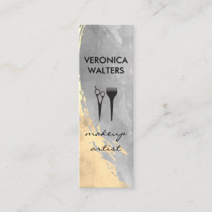 Hedendaagse twee toon geborstelde make-up tools mini visitekaartje