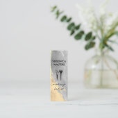 Hedendaagse twee toon geborstelde make-up tools mini visitekaartje (Staand voorkant)