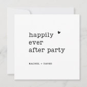 Hedendaagse typemachine Trouwreceptie na een Elope Kaart (Voorkant)