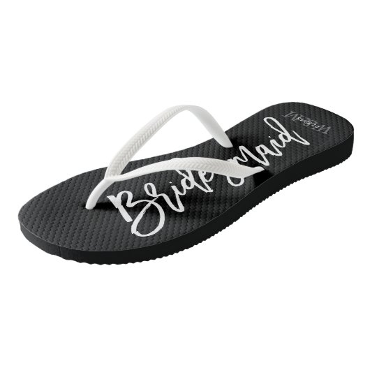 Hedendaagse typografie "bruidsmeisje" teenslippers (Schuin)