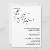 Hedendaagse Typografie De Nacht Vooraf Kaart (Voorkant)