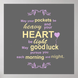 Hedendaagse typografie Ierse verbijstering in grij Poster