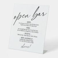 Hedendaagse typografie met handschrift Open Bar Me