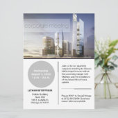 hedendaagse uitnodiging van de bedrijfsvergadering (Staand voorkant)