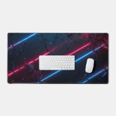 Hedendaagse versplinterde glazen Abstract Neon Bureaumat (Keyboard & Muis)