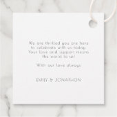 Hedendaagse vierkante foto bruiloft Dank u Bedankjes Labels (Achterkant)