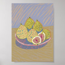 Hedendaagse Vijg Stilleven Pastel Schilderachtige 