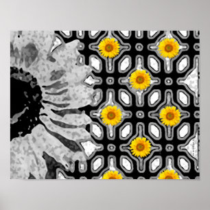 Hedendaagse Vintage Art Nouveau Bloementuin Poster