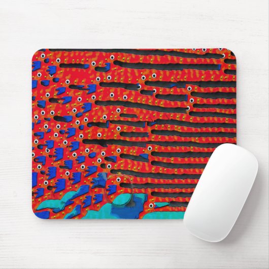 Hedendaagse Vis Eye Abstract Muismat (Met muis)
