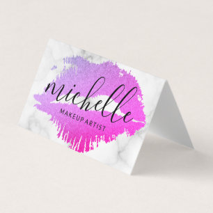 Hedendaagse Visagist Elegant Kiss Marmer Visitekaartje