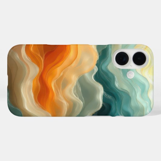 Hedendaagse vloeistofgolf Abstract Case-Mate iPhone Case (Achterkant (horizontaal))