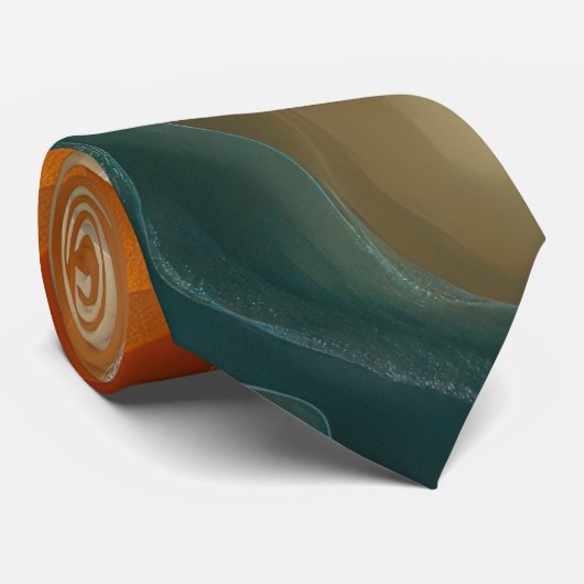 Hedendaagse vloeistofgolf Abstract Stropdas (Opgerold)