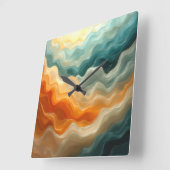 Hedendaagse vloeistofgolf Abstract Vierkante Klok (Hoek)