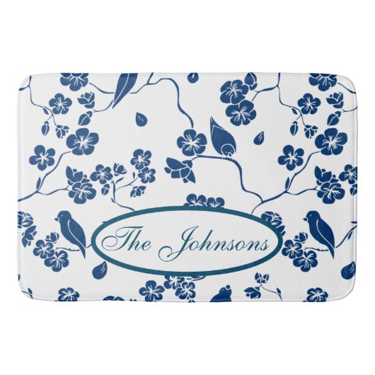 hedendaagse vogels en planten badmat (Voorkant)