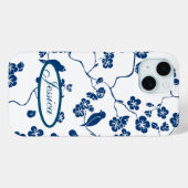 hedendaagse vogels en planten Case-Mate iPhone case (Achterkant (horizontaal))