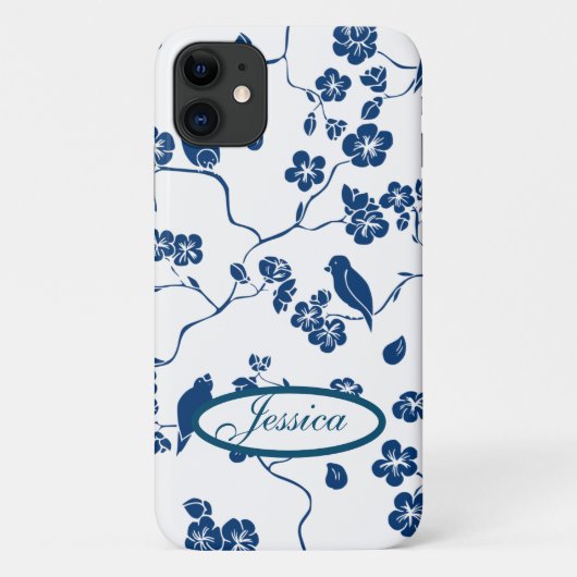 hedendaagse vogels en planten Case-Mate iPhone case (Achterkant)