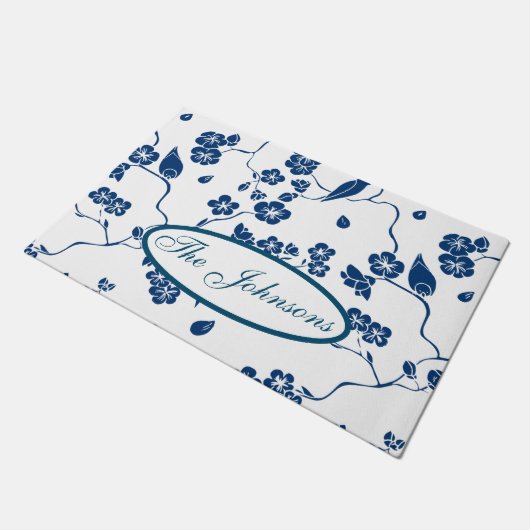 hedendaagse vogels en planten deurmat (Schuin)