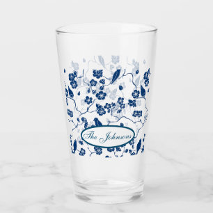 hedendaagse vogels en planten glas