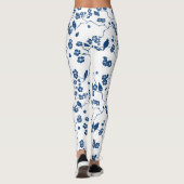 hedendaagse vogels en planten leggings (Achterkant)