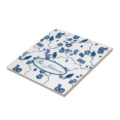 hedendaagse vogels en planten tegeltje (Zijkant)