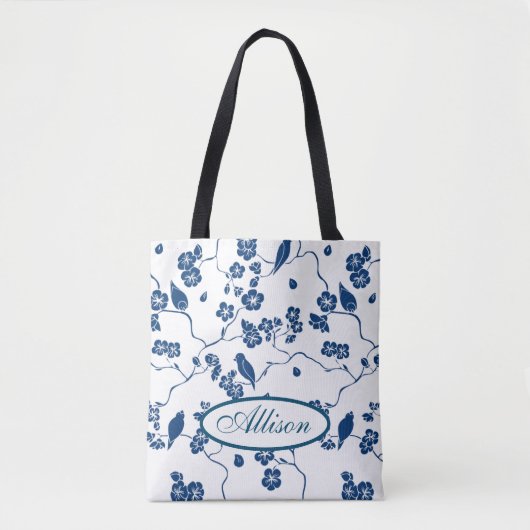 hedendaagse vogels en planten tote bag (Voorkant)