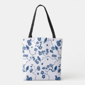 hedendaagse vogels en planten tote bag (Achterkant)