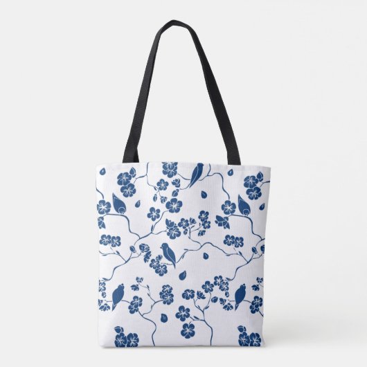 hedendaagse vogels en planten tote bag (Achterkant)