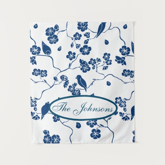 hedendaagse vogels en planten wandkleed (Voorkant)