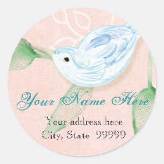 Hedendaagse Vogels 'n Swirls, Adres Stickers