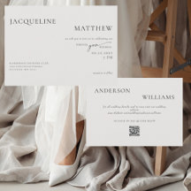 Hedendaagse voor altijd beige QR code bruiloft