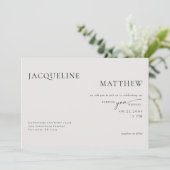 Hedendaagse voor altijd beige QR code bruiloft Kaart (Staand voorkant)