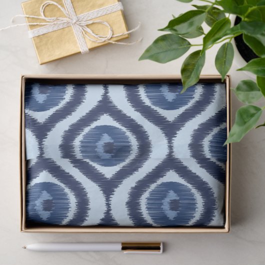 Hedendaagse vormen Blauwe tinten Decoupage Tissuepapier (Geschenk)