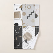 hedendaagse vormen zwart, crème, grijs, bruin bad handdoek (Handdoek)