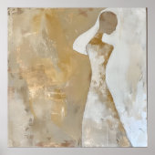 Hedendaagse Vrouw Schilderen Esthetische Wall Art Poster (Voorkant)