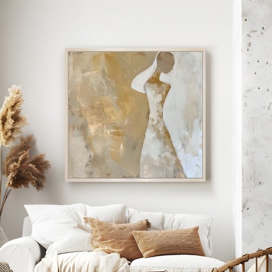 Hedendaagse Vrouw Schilderen Esthetische Wall Art Poster