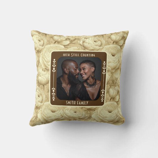 Hedendaagse ware liefde bruiloft Sierkussen (Achterkant)