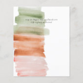 Hedendaagse Waterverf Blad HUWELIJK Uitnodiging (Achterkant)