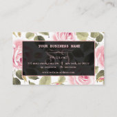 Hedendaagse Waterverf Bloem Roze Gouden Grimeur Klantenkaartje (Achterkant)