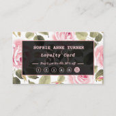 Hedendaagse Waterverf Bloem Roze Gouden Grimeur Klantenkaartje (Voorkant)