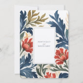 Hedendaagse Waterverf Bloemen Trouwuitnodiging Kaart (Achterkant)