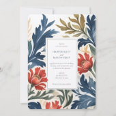 Hedendaagse Waterverf Bloemen Trouwuitnodiging Kaart (Voorkant)