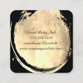 Hedendaagse Waterverf Goud Geborsteld Vierkante Visitekaartje (Achterkant)
