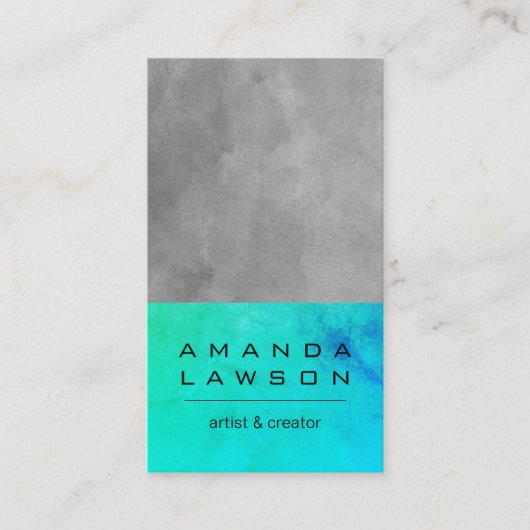 Hedendaagse Waterverf Grunge (afspraak) Afsprakenkaartje (Voorkant)