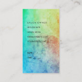 Hedendaagse Waterverf Grunge (afspraak) Afsprakenkaartje (Achterkant)