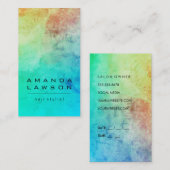 Hedendaagse Waterverf Grunge (afspraak) Afsprakenkaartje (Voorkant / Achterkant)