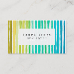 Hedendaagse Waterverf Stripes Mode Stylist Visitekaartje
